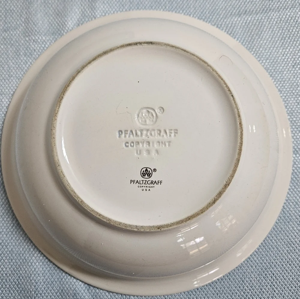 Vtg. Pfaltzgraff Rosehaven Floral‎ USA Large Vegetable Bowl Heritsge White 9